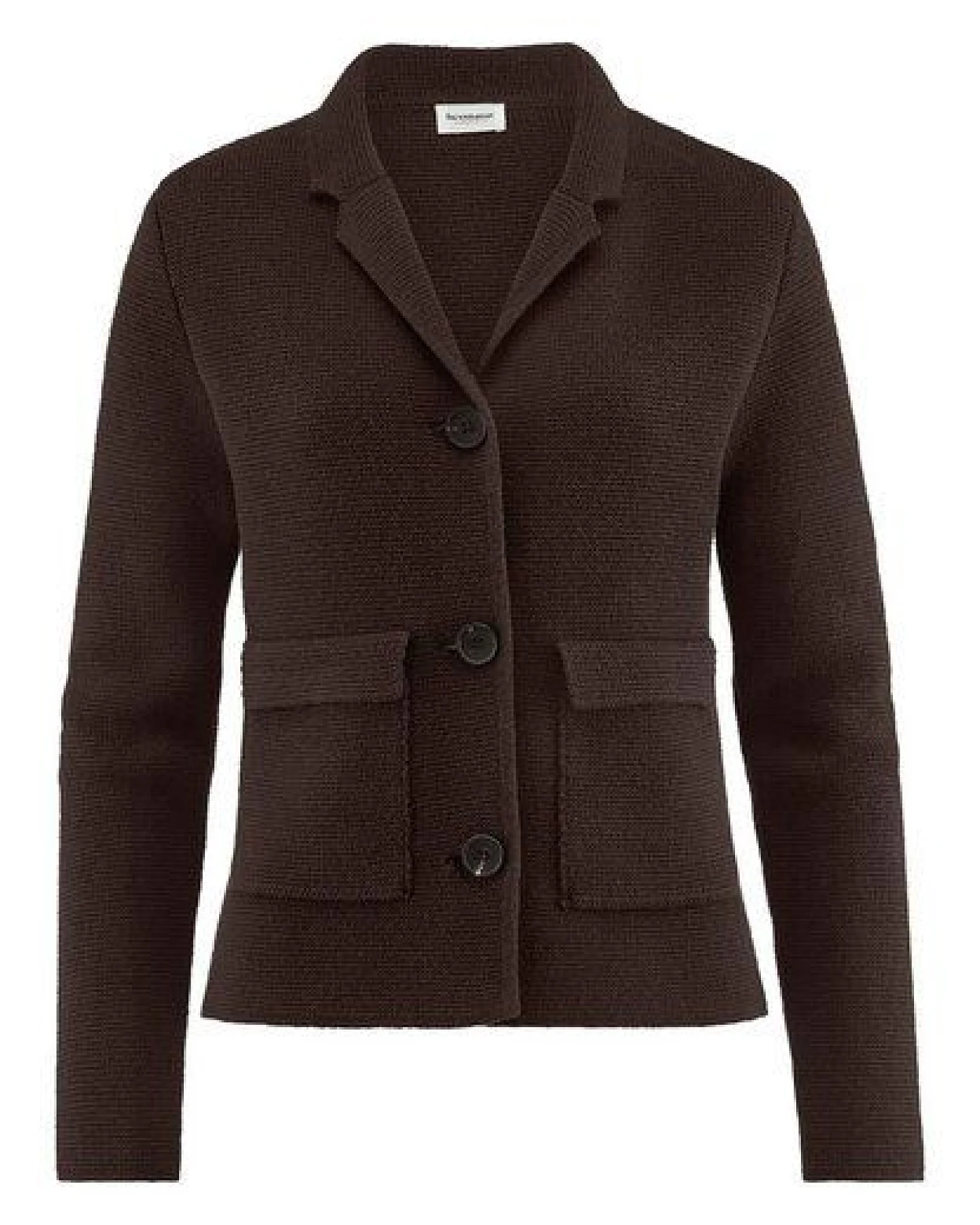 hessnatur Strick Blazer Regular aus Bio-Baumwolle mit Bio-Merinowolle – Ansicht 3