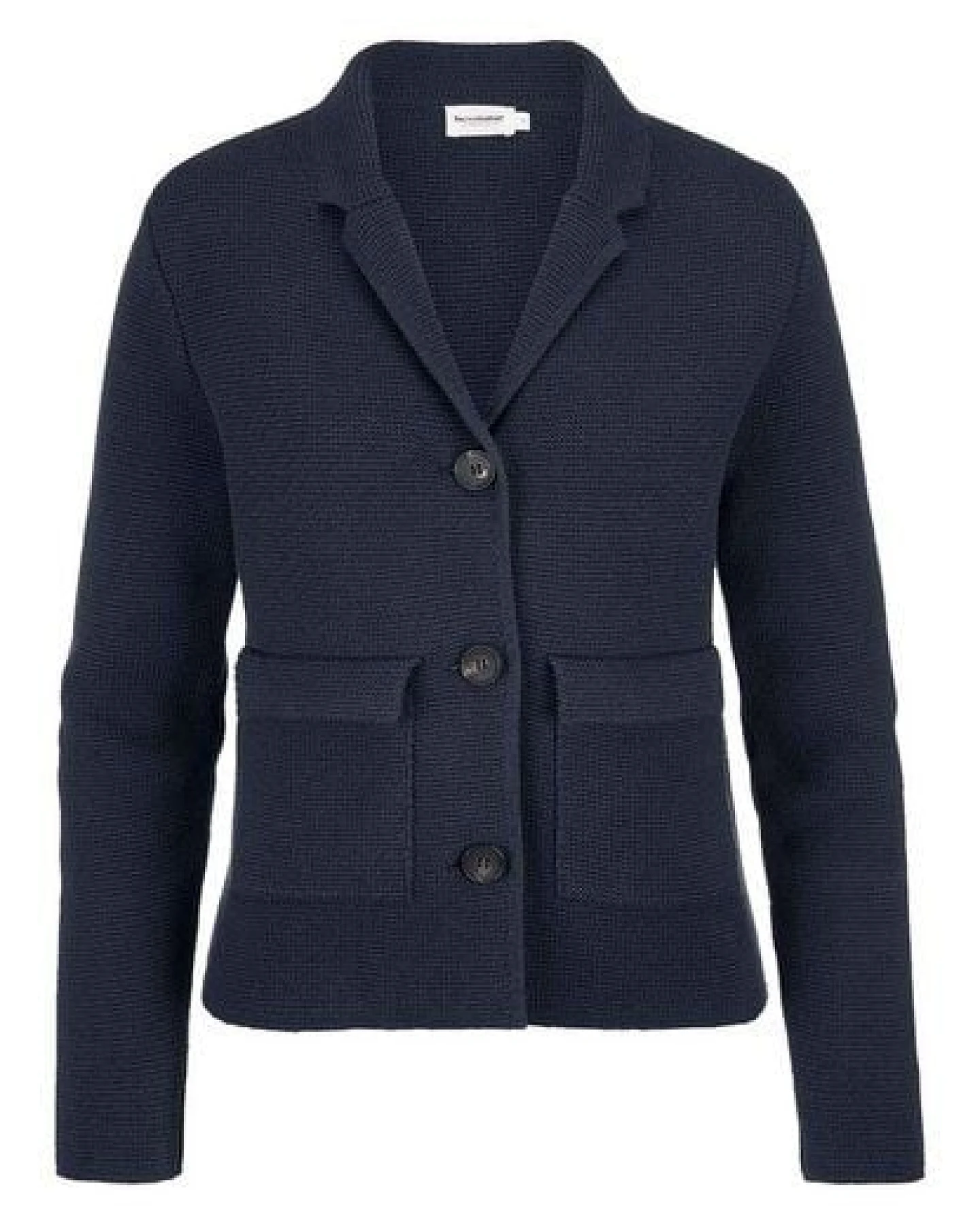 hessnatur Strick Blazer Regular aus Bio-Baumwolle mit Bio-Merinowolle – Ansicht 3