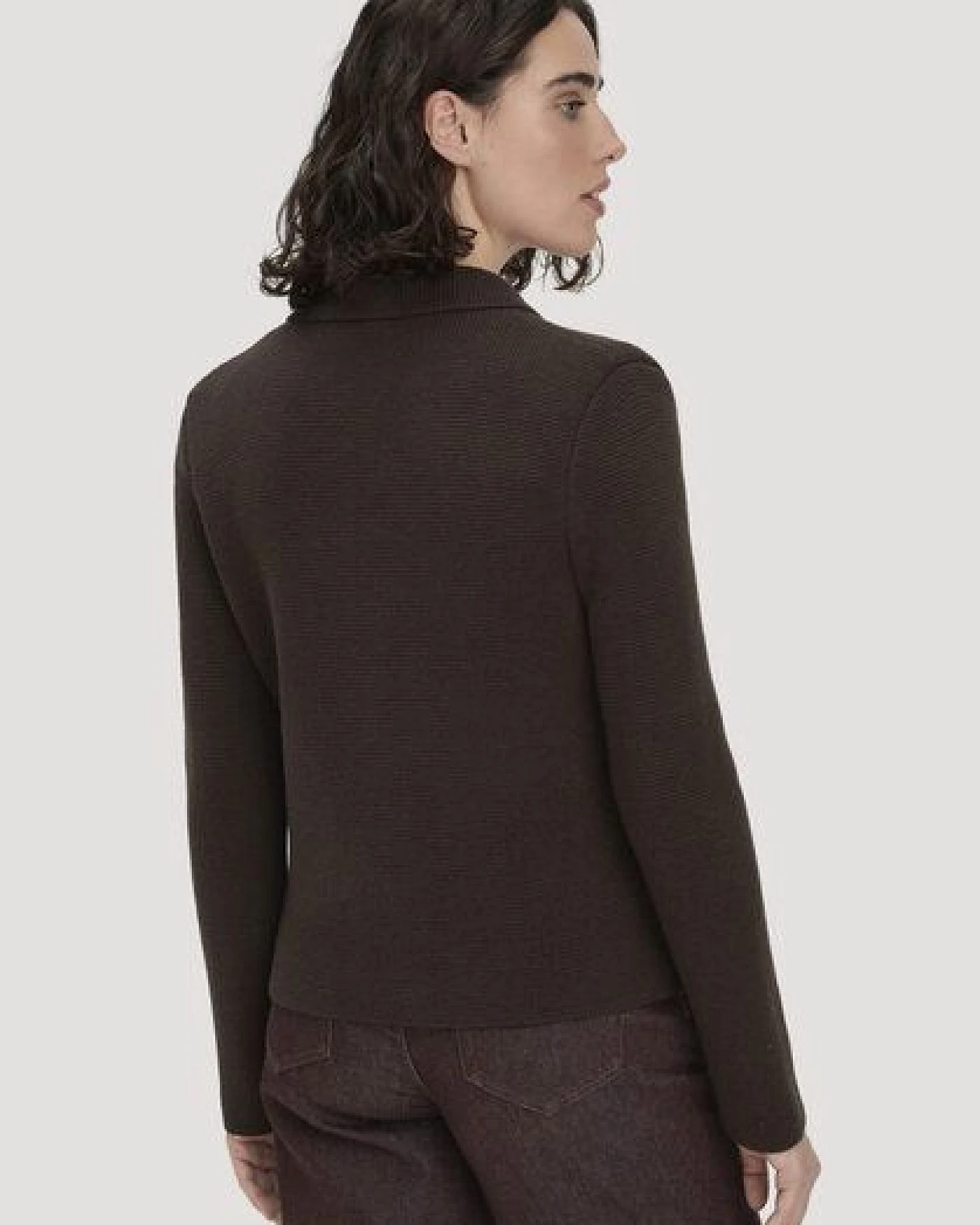 hessnatur Strick Blazer Regular aus Bio-Baumwolle mit Bio-Merinowolle – Ansicht 2