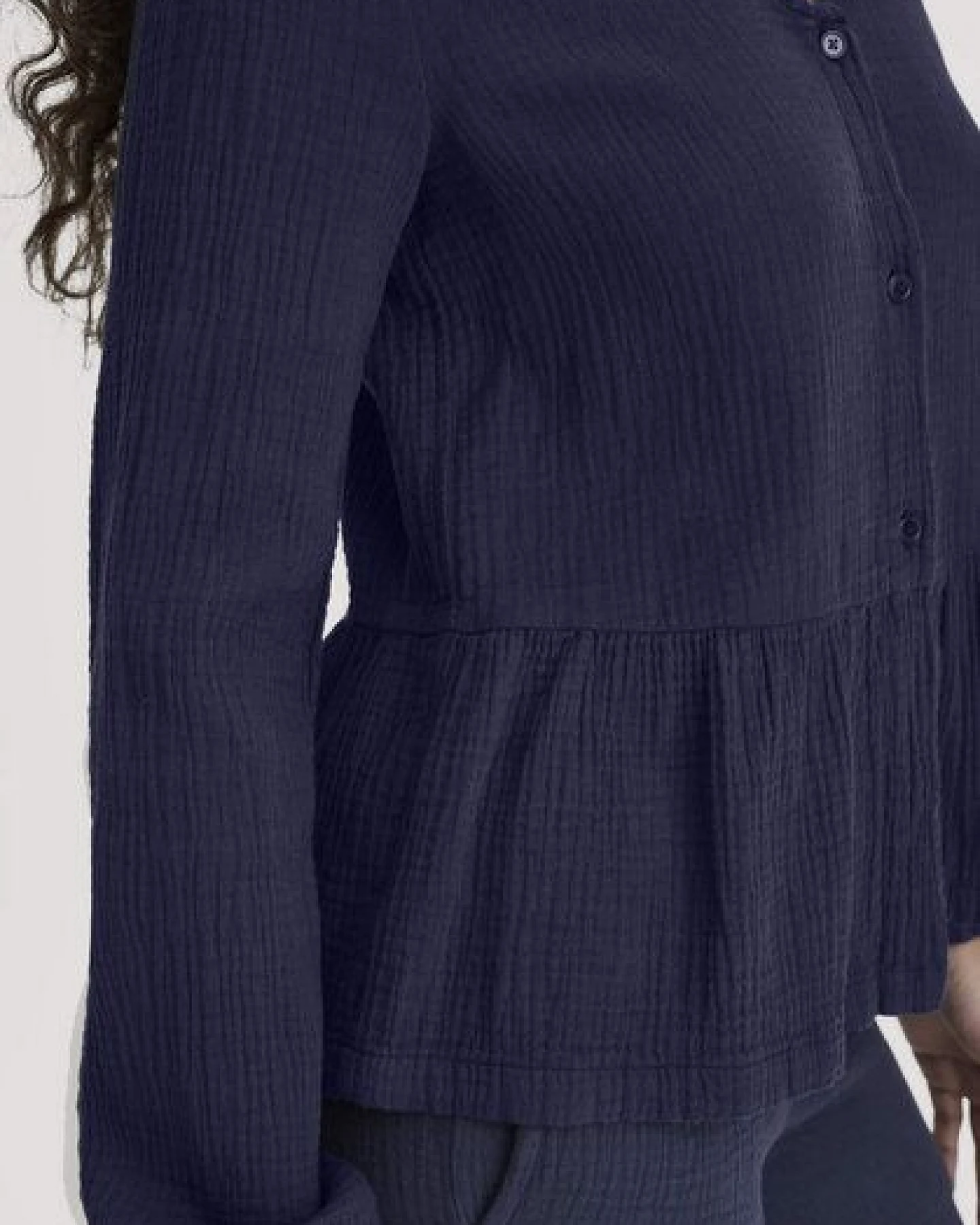 hessnatur Musselin Pyjamabluse PURE COMFORT aus reiner Bio-Baumwolle – Ansicht 4