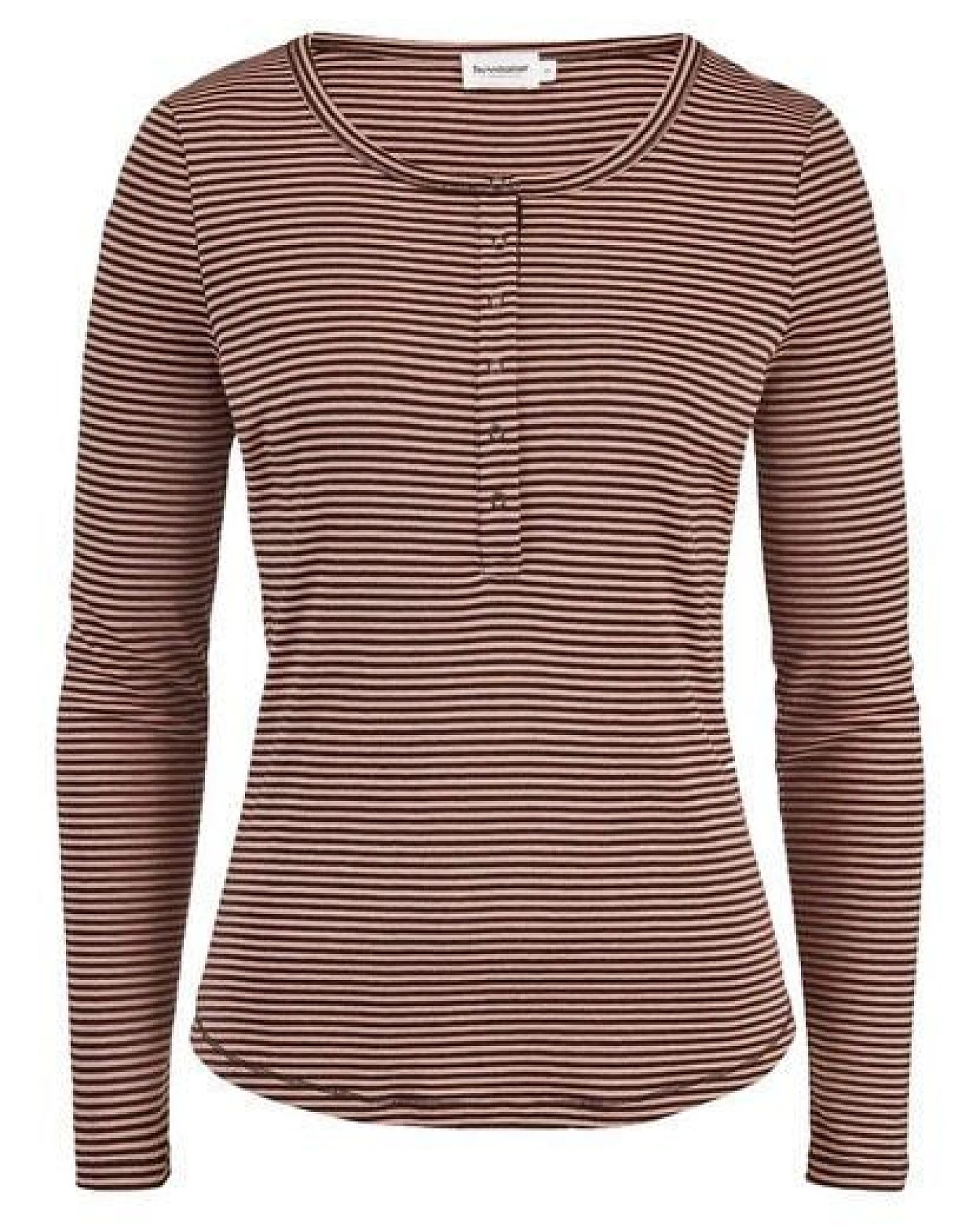 hessnatur Softrib Streifen Henley Fitted aus Bio-Baumwolle und TENCEL Modal – Ansicht 3