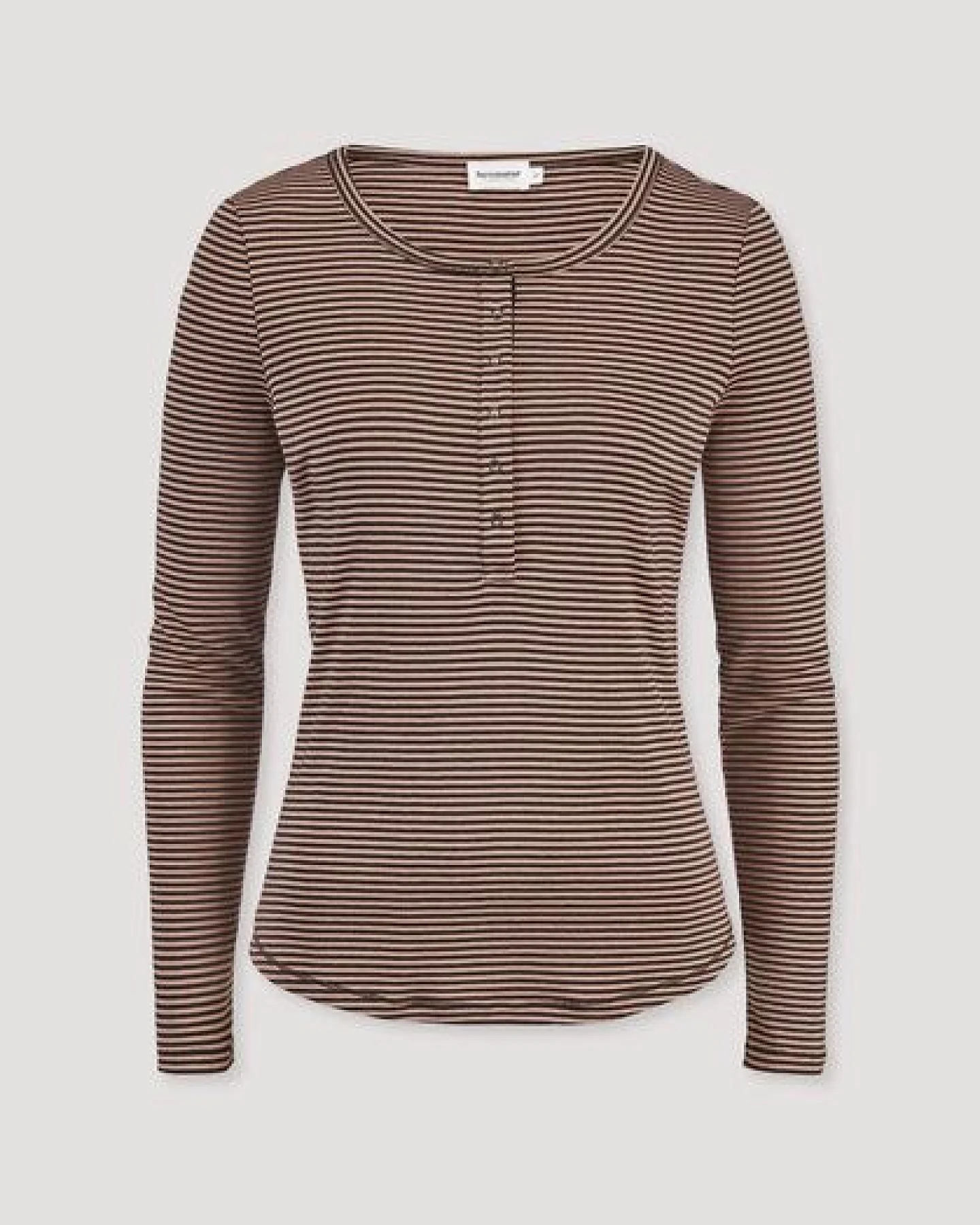 hessnatur Softrib Streifen Henley Fitted aus Bio-Baumwolle und TENCEL Modal – Ansicht 4