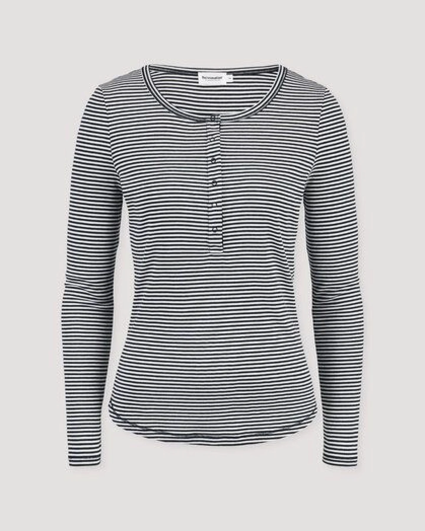 hessnatur Softrib Streifen Henley Fitted aus Bio-Baumwolle und TENCEL Modal – Ansicht 4