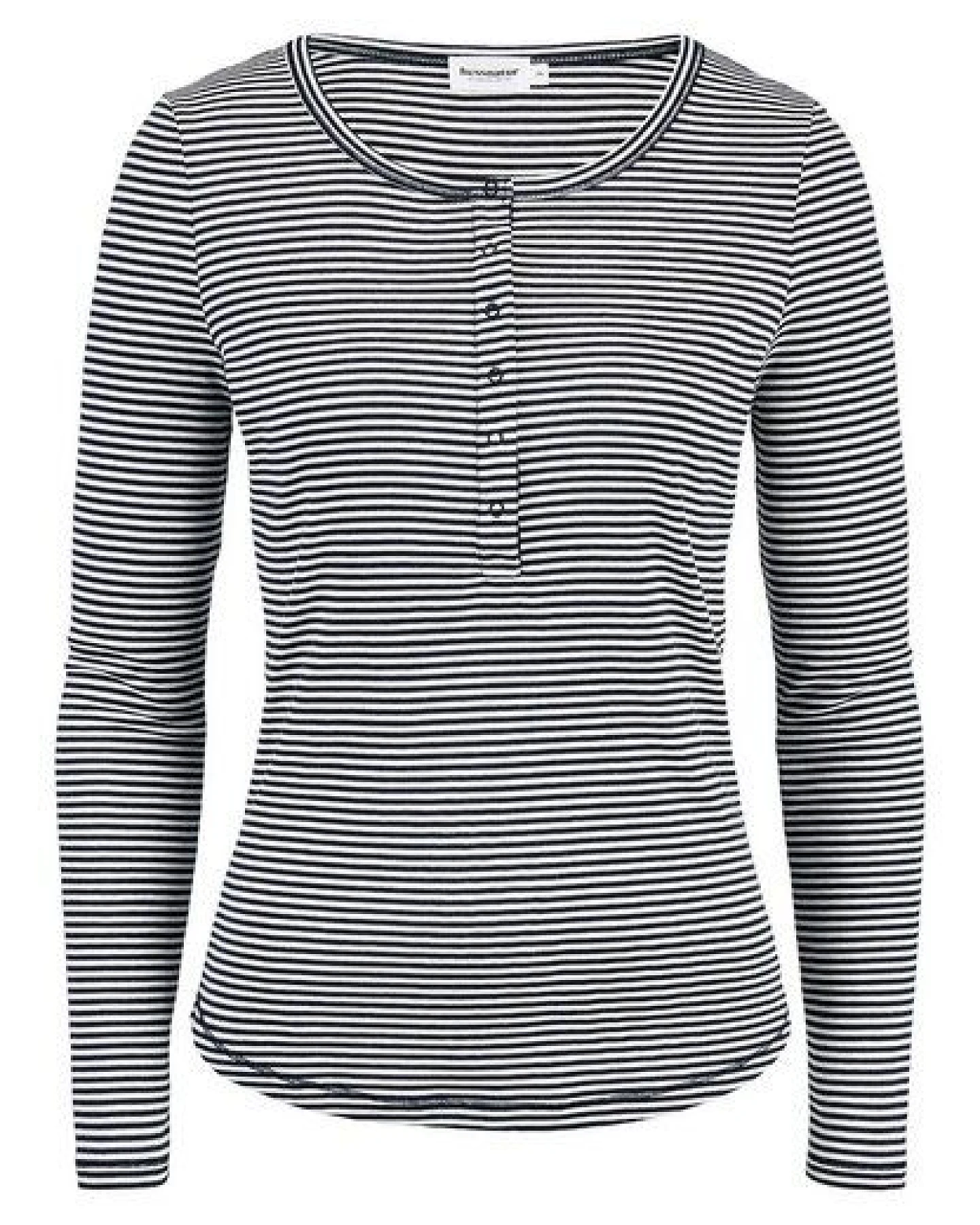 hessnatur Softrib Streifen Henley Fitted aus Bio-Baumwolle und TENCEL Modal – Ansicht 3