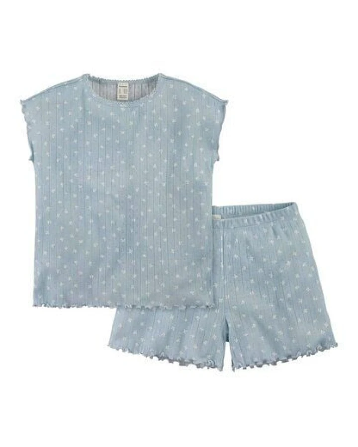 hessnatur Pointelle Pyjama PURE COTTON aus reiner Bio-Baumwolle