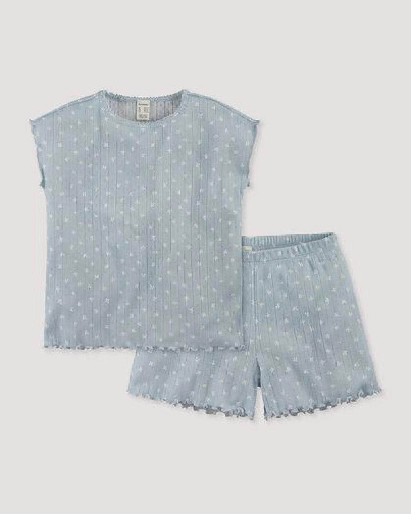 hessnatur Pointelle Pyjama PURE COTTON aus reiner Bio-Baumwolle – Ansicht 2