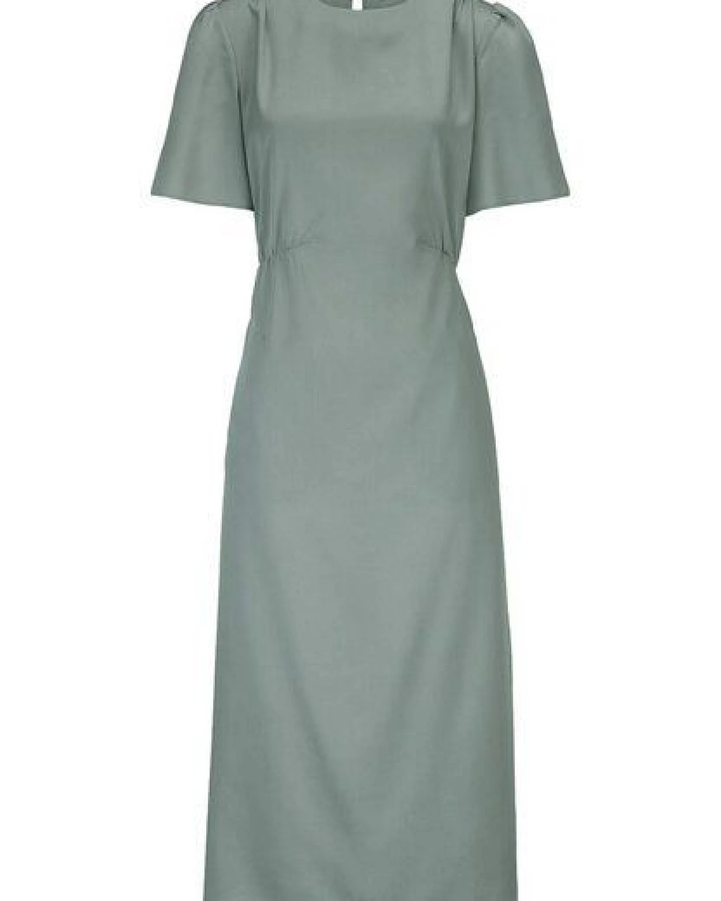 hessnatur Gewebe Kleid gerafft Midi aus reinem Lyocell LYOCELL – Ansicht 3