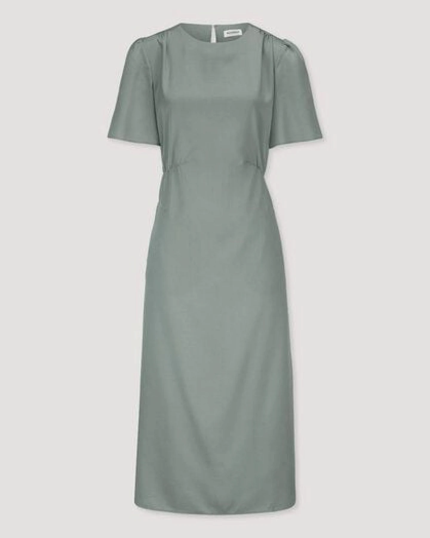 hessnatur Gewebe Kleid gerafft Midi aus reinem Lyocell LYOCELL – Ansicht 4