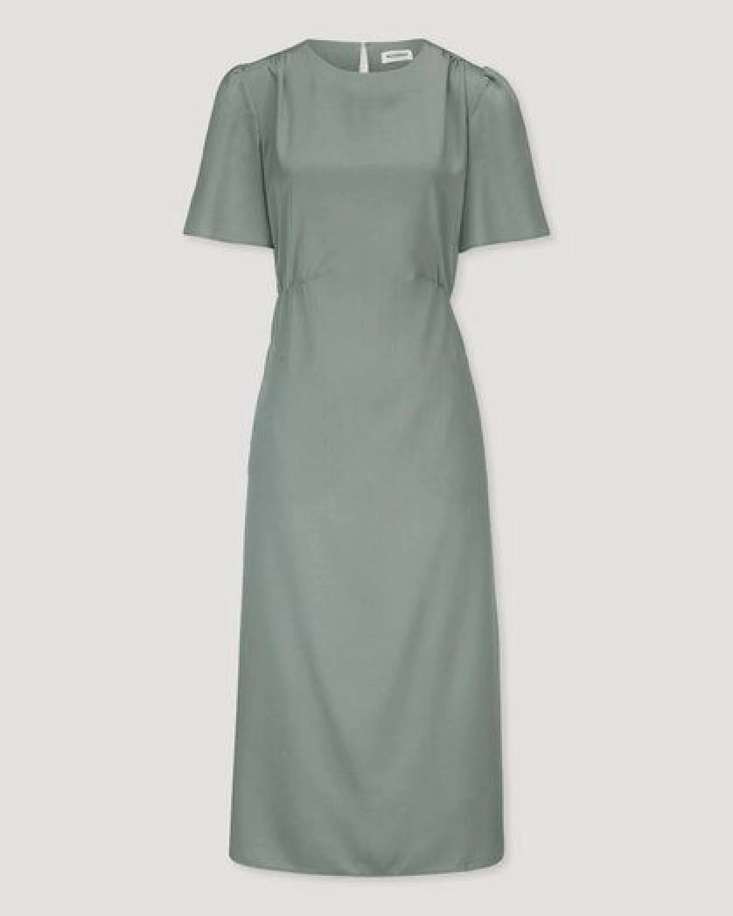 hessnatur Gewebe Kleid gerafft Midi aus reinem Lyocell LYOCELL – Ansicht 4
