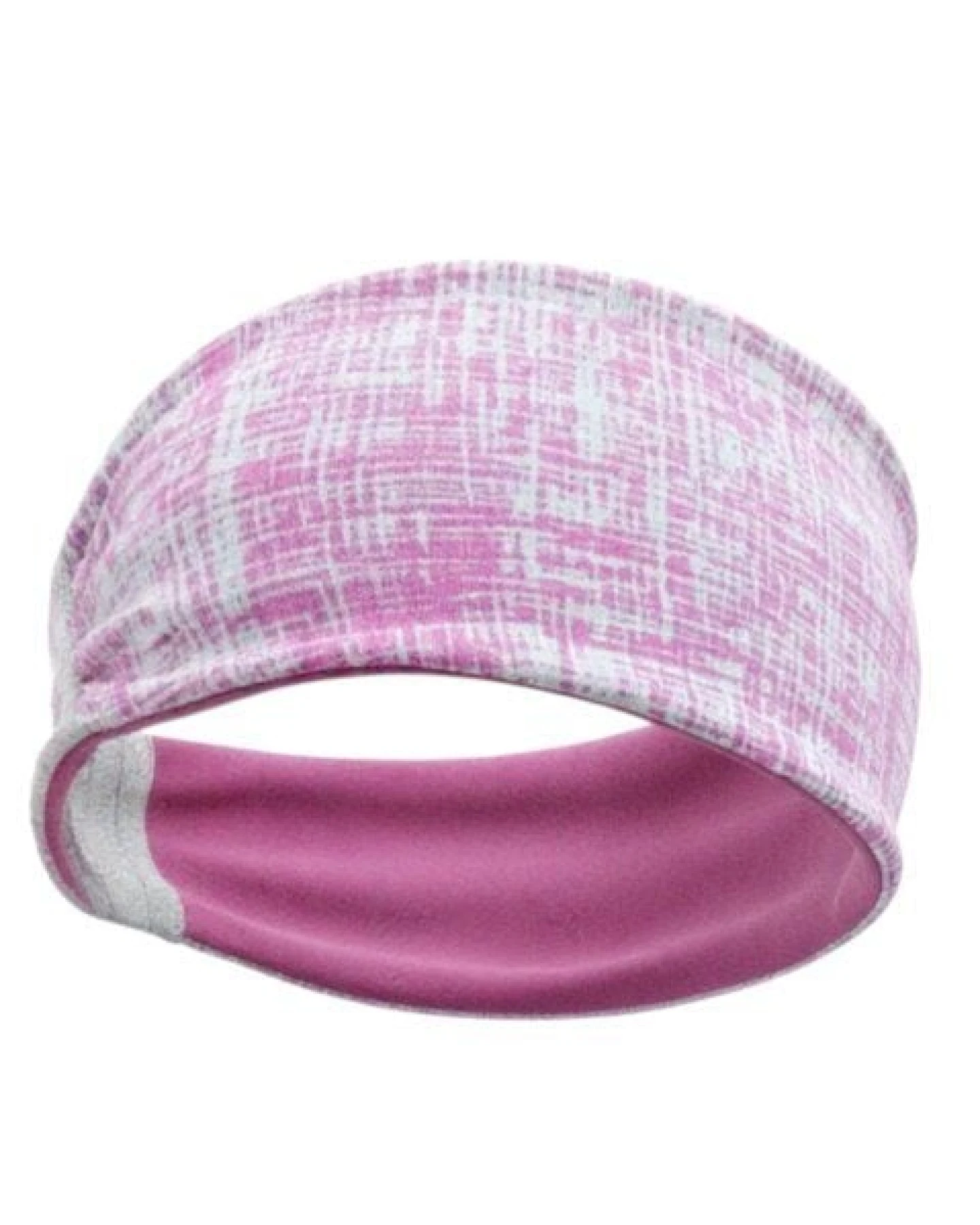 körber mode Stirnband Haarband Jersey Biobaumwolle handmade wendbar Beere & pink-grau gemustert – Ansicht 4