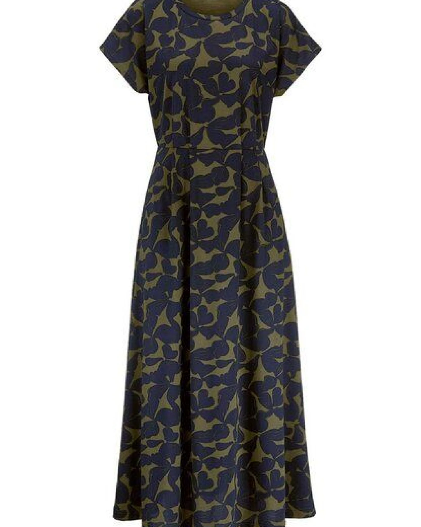 hessnatur Print Jersey Kleid Knöchellang Relaxed aus reiner Bio-Baumwolle – Ansicht 3