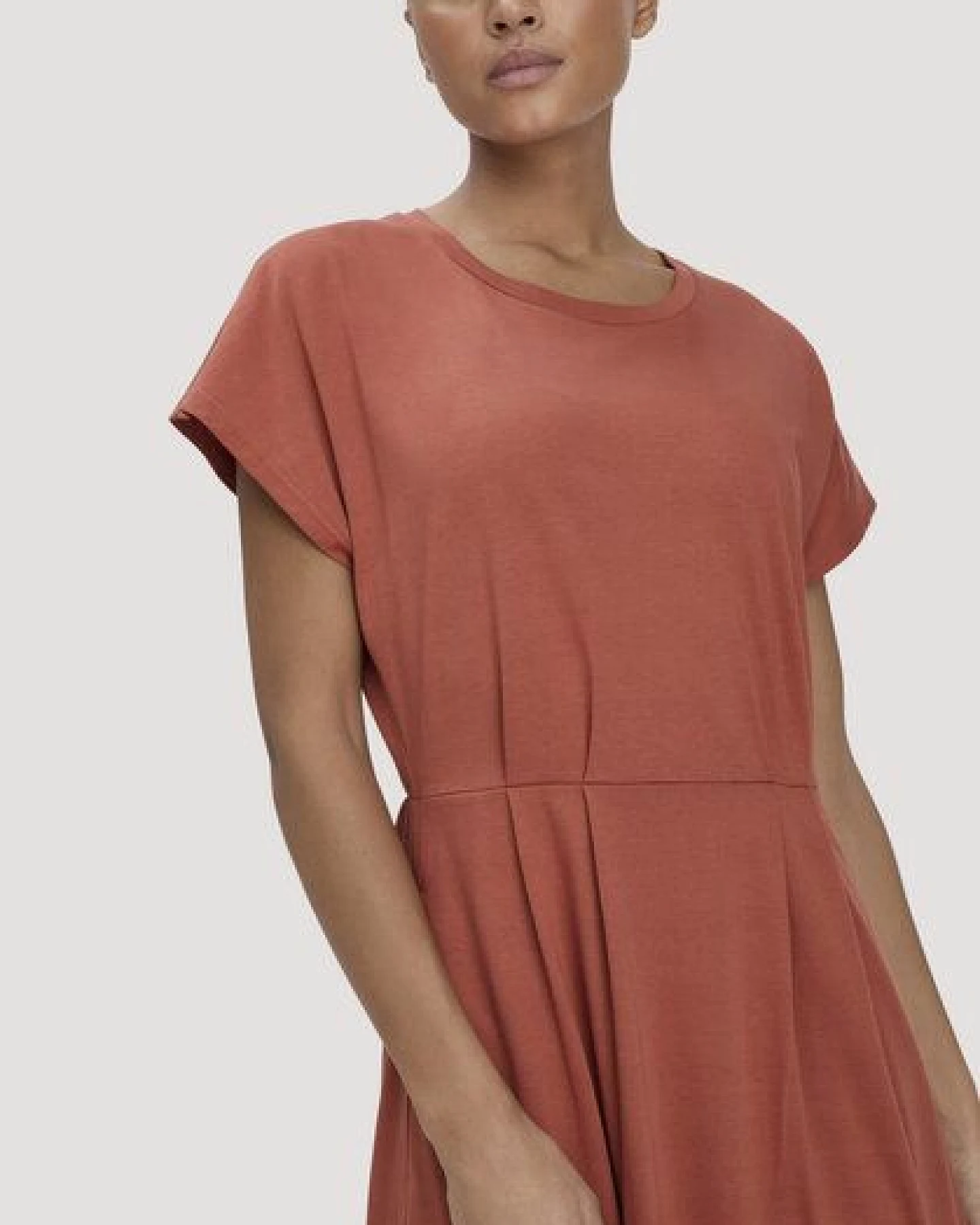 hessnatur Jersey Kleid Knöchellang Relaxed aus reiner Bio-Baumwolle – Ansicht 2