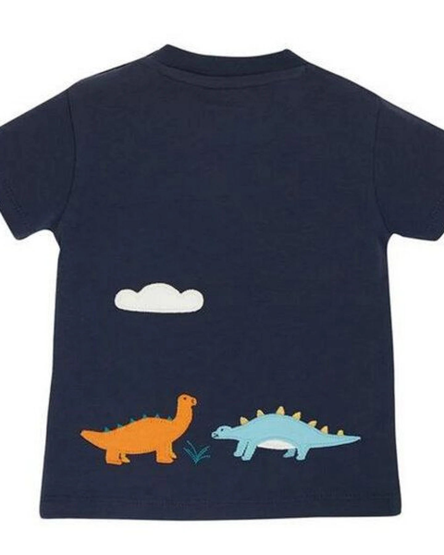 Frugi T-Shirt James Dinos in blau James Applique Top – Ansicht 2