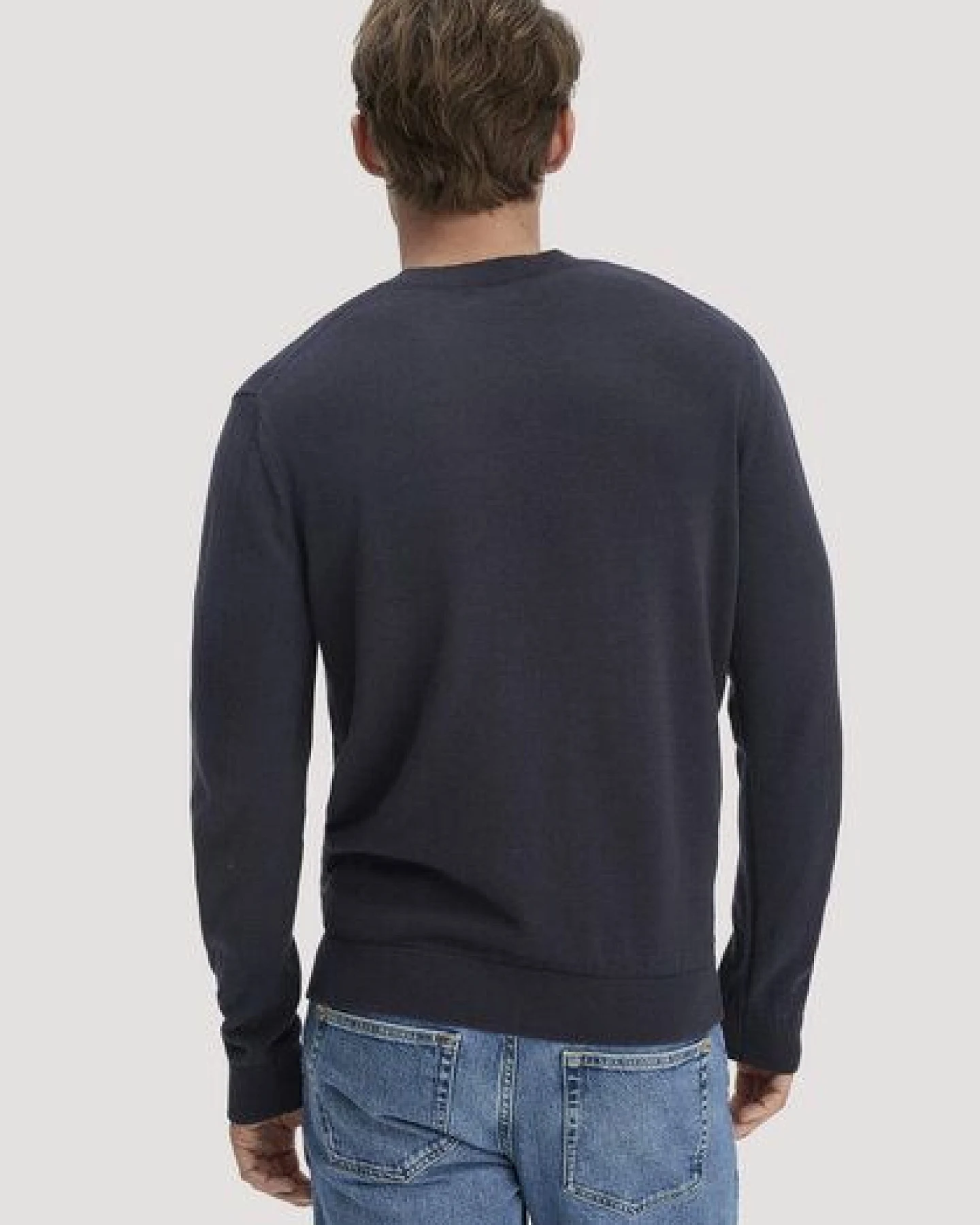 hessnatur Strick Pullover Regular aus reiner Bio-Baumwolle – Ansicht 2