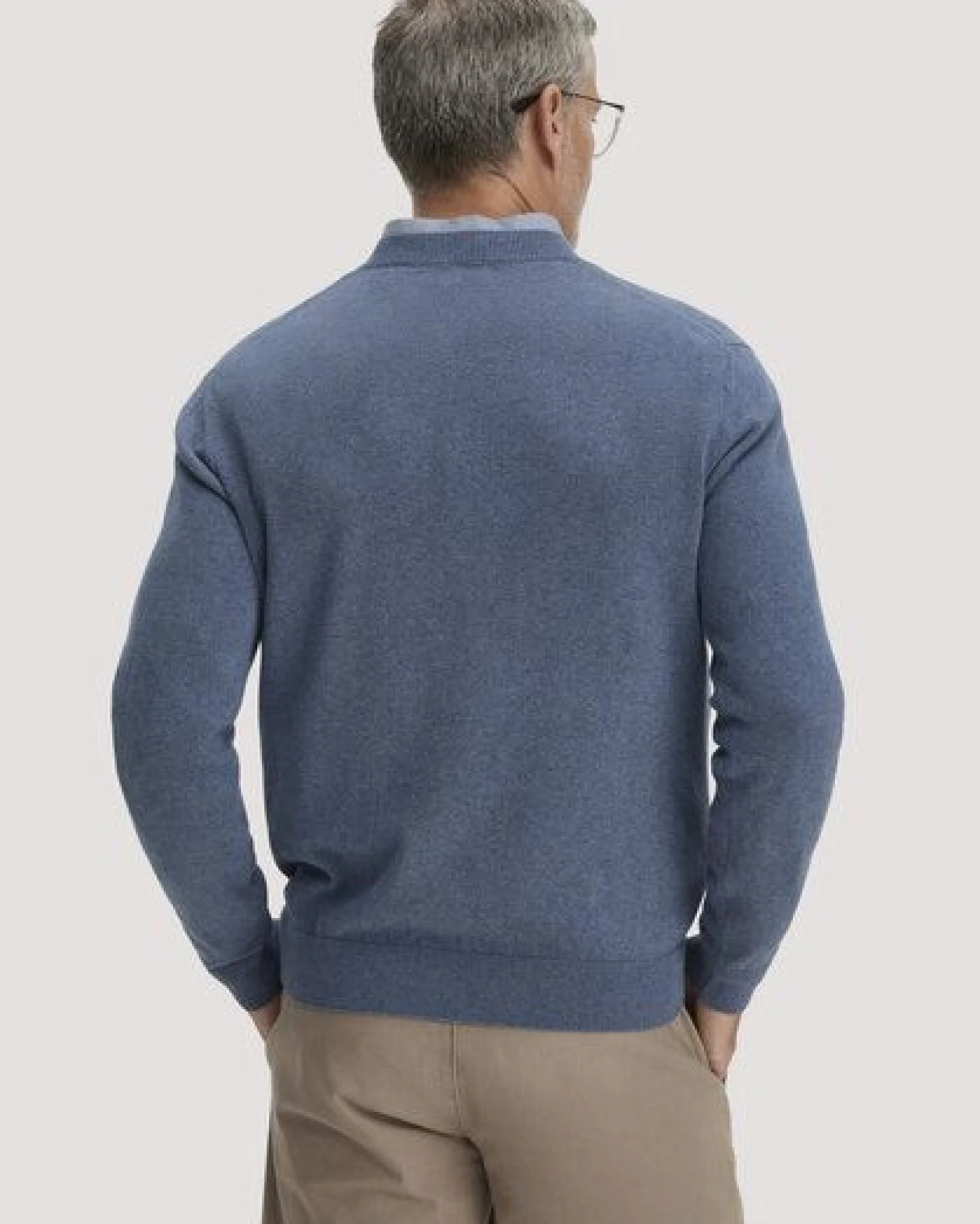 hessnatur Strick Pullover Regular aus reiner Bio-Baumwolle – Ansicht 2