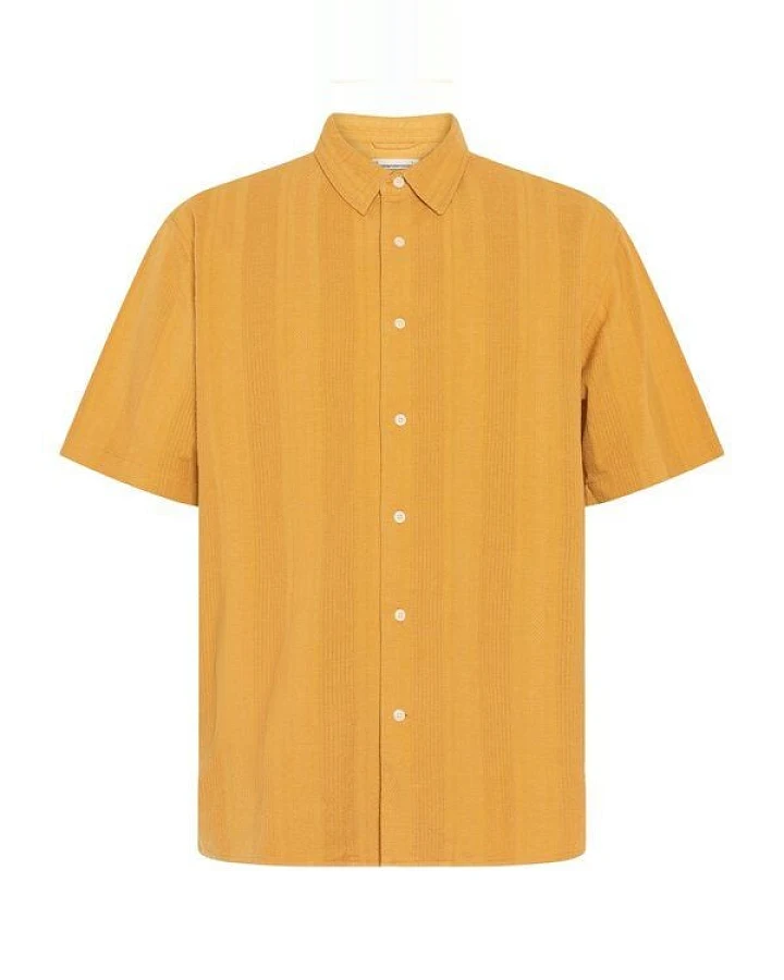 KnowledgeCotton Apparel Kurzarm-Hemd Relaxed Structure