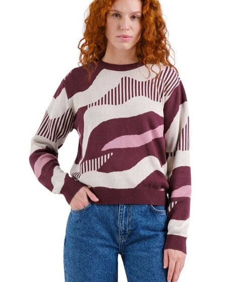 DEDICATED Sweater Arendal Flowing Abstract Multi Colour
