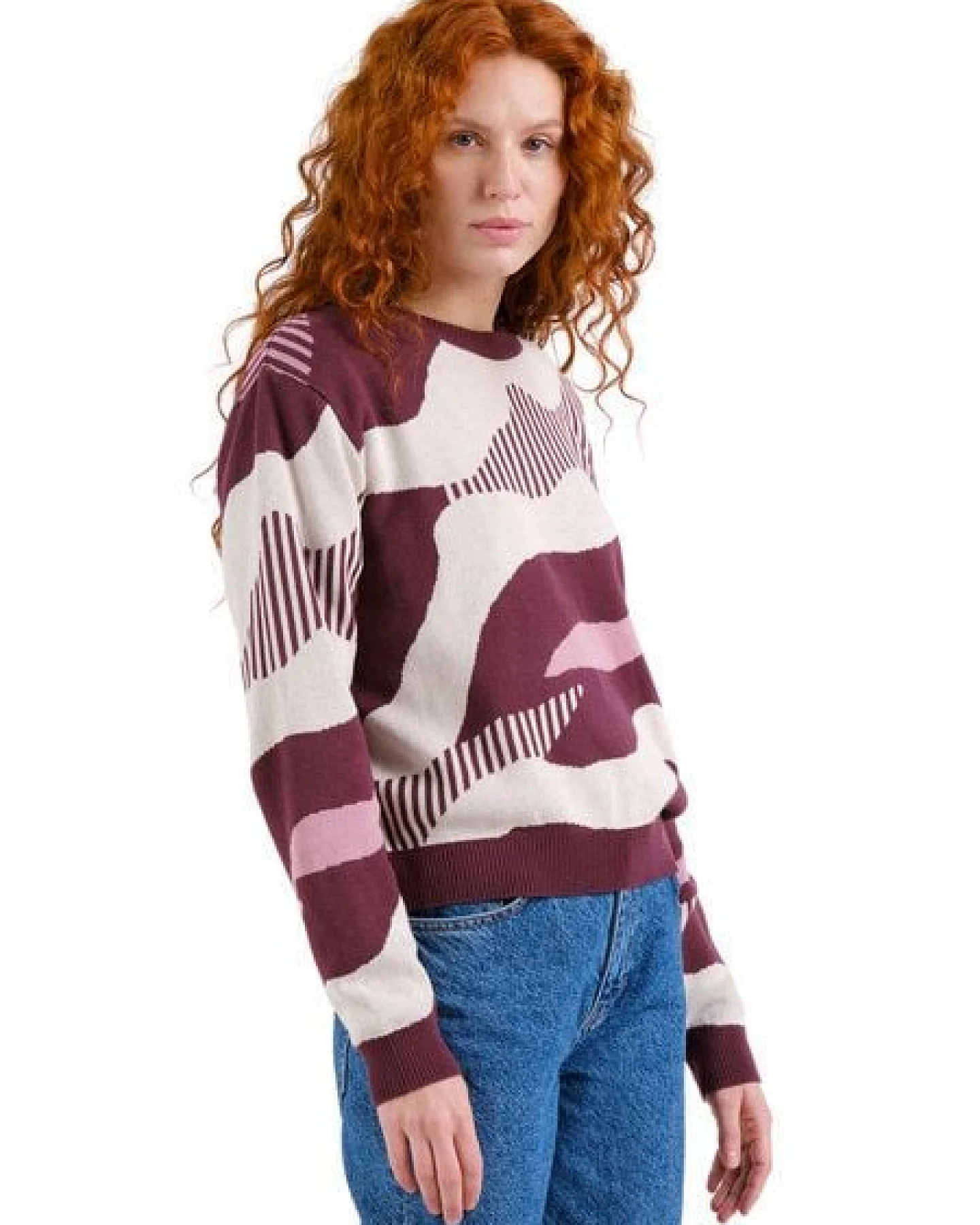 DEDICATED Sweater Arendal Flowing Abstract Multi Colour – Ansicht 3
