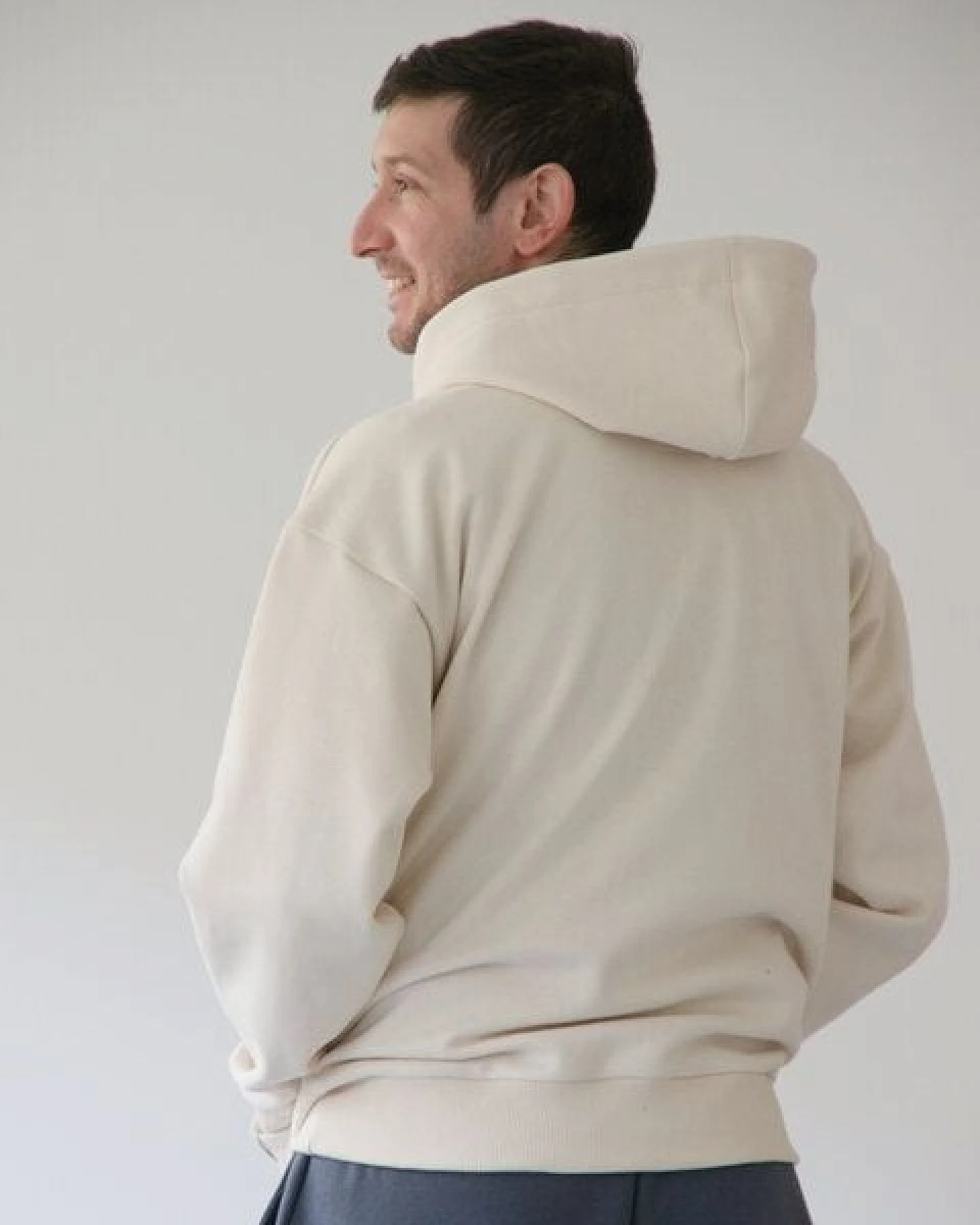 WASNI Oversized Hoodie aus 100% Bio-Baumwolle – Ansicht 3