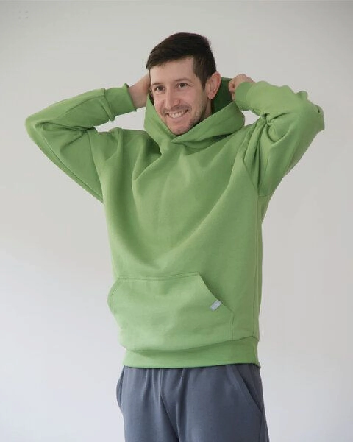 WASNI Oversized Hoodie aus 100% Bio-Baumwolle – Ansicht 4