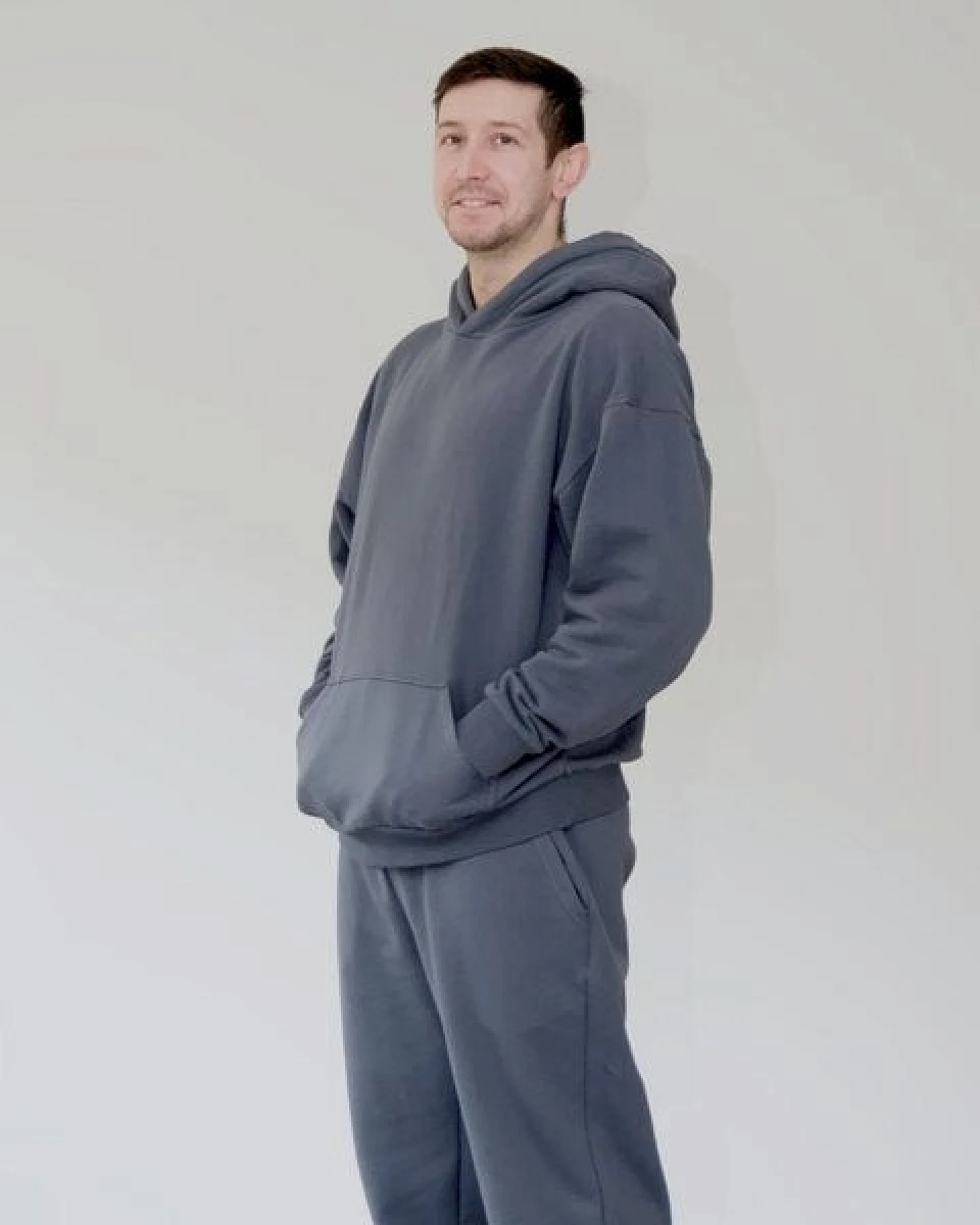 WASNI Oversized Hoodie aus 100% Bio-Baumwolle – Ansicht 4