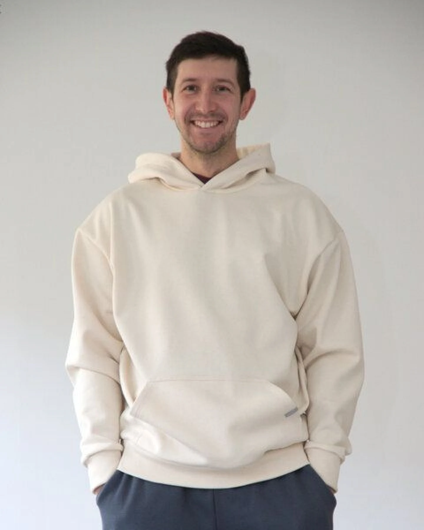 WASNI Oversized Hoodie aus 100% Bio-Baumwolle – Ansicht 2