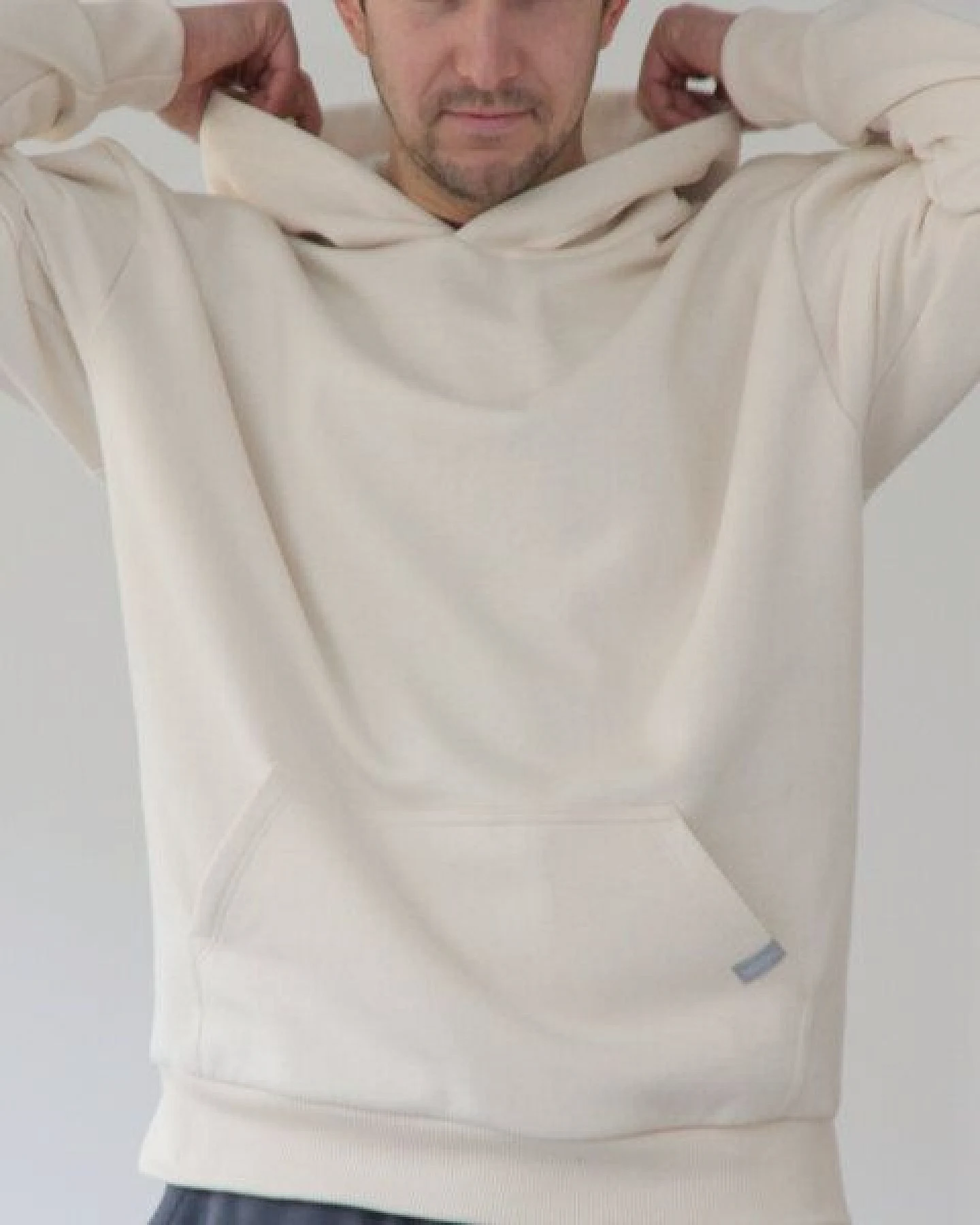 WASNI Oversized Hoodie aus 100% Bio-Baumwolle – Ansicht 3