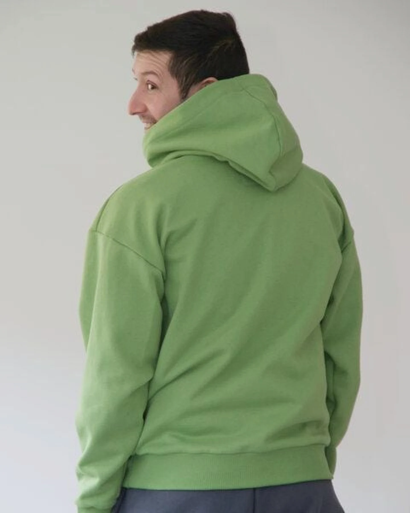 WASNI Oversized Hoodie aus 100% Bio-Baumwolle – Ansicht 3