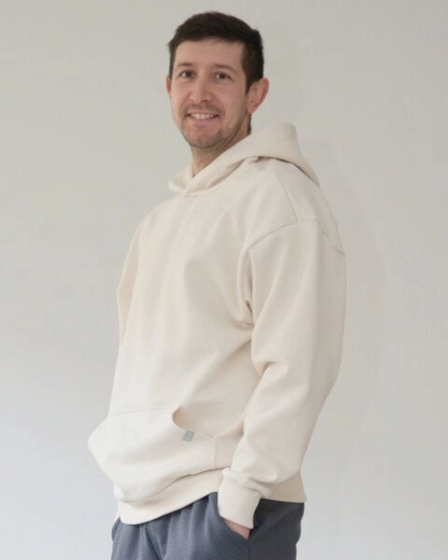 WASNI Oversized Hoodie aus 100% Bio-Baumwolle – Ansicht 4