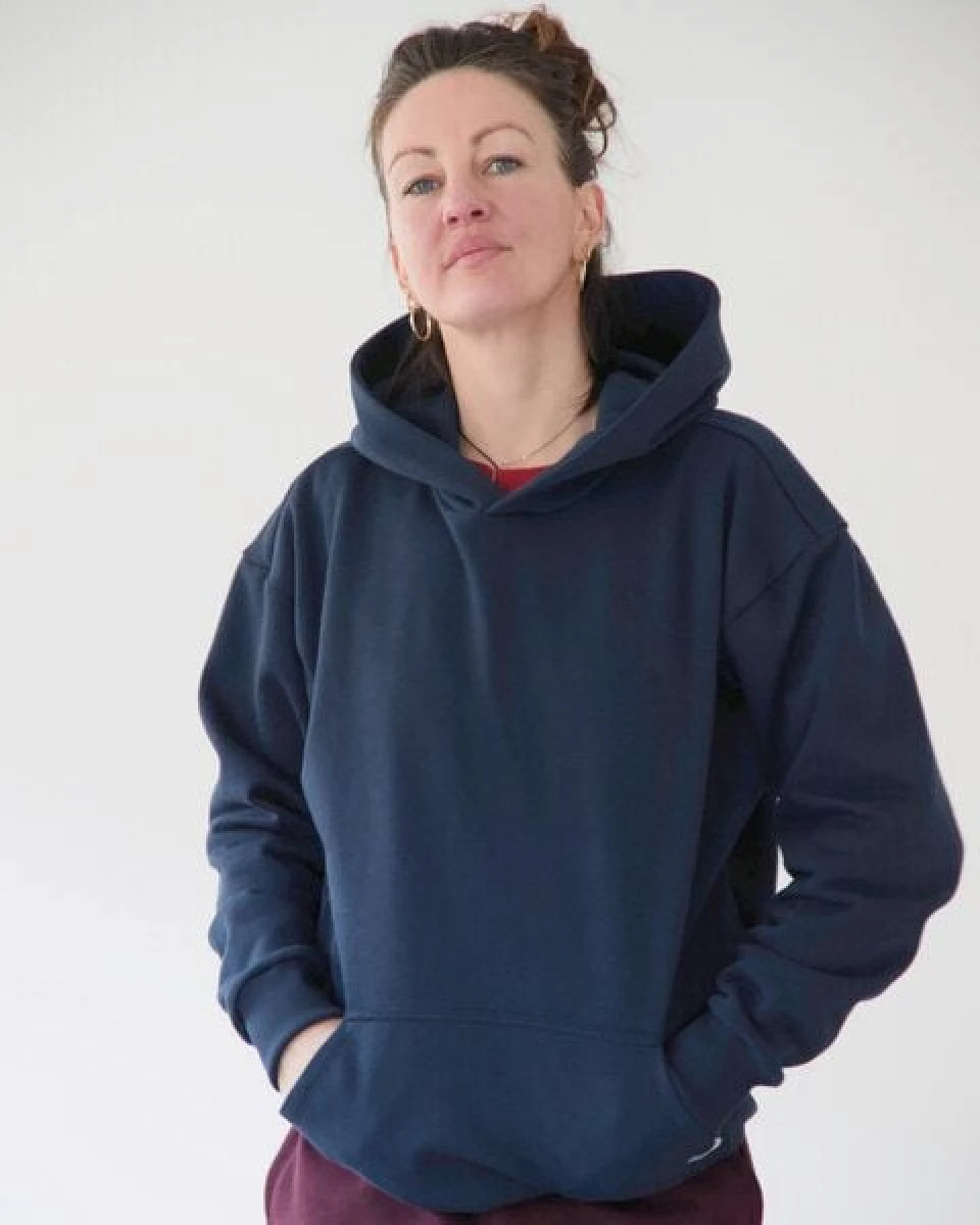 WASNI Oversized Hoodie aus 100% Bio-Baumwolle – Ansicht 2
