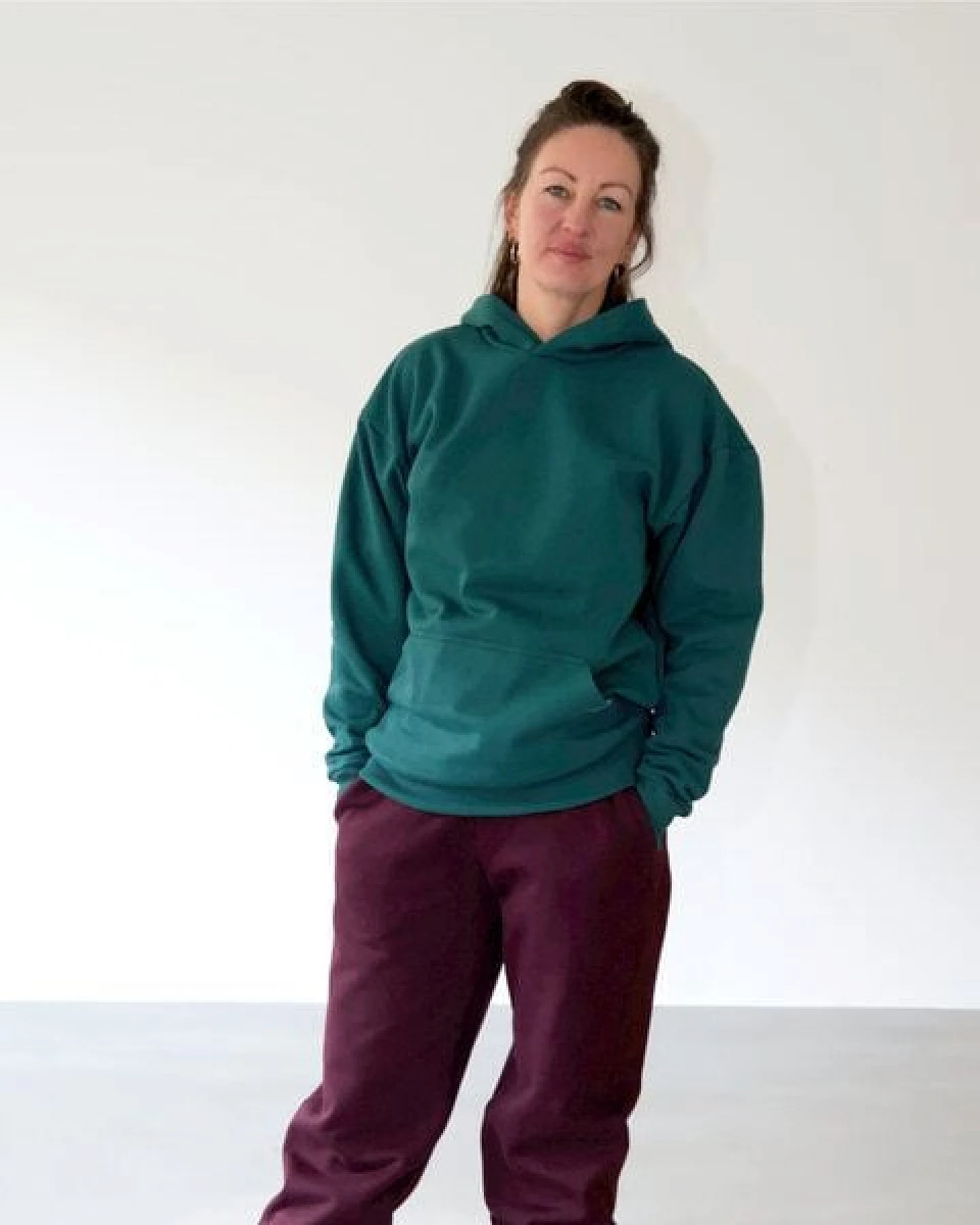 WASNI Oversized Hoodie aus 100% Bio-Baumwolle – Ansicht 3