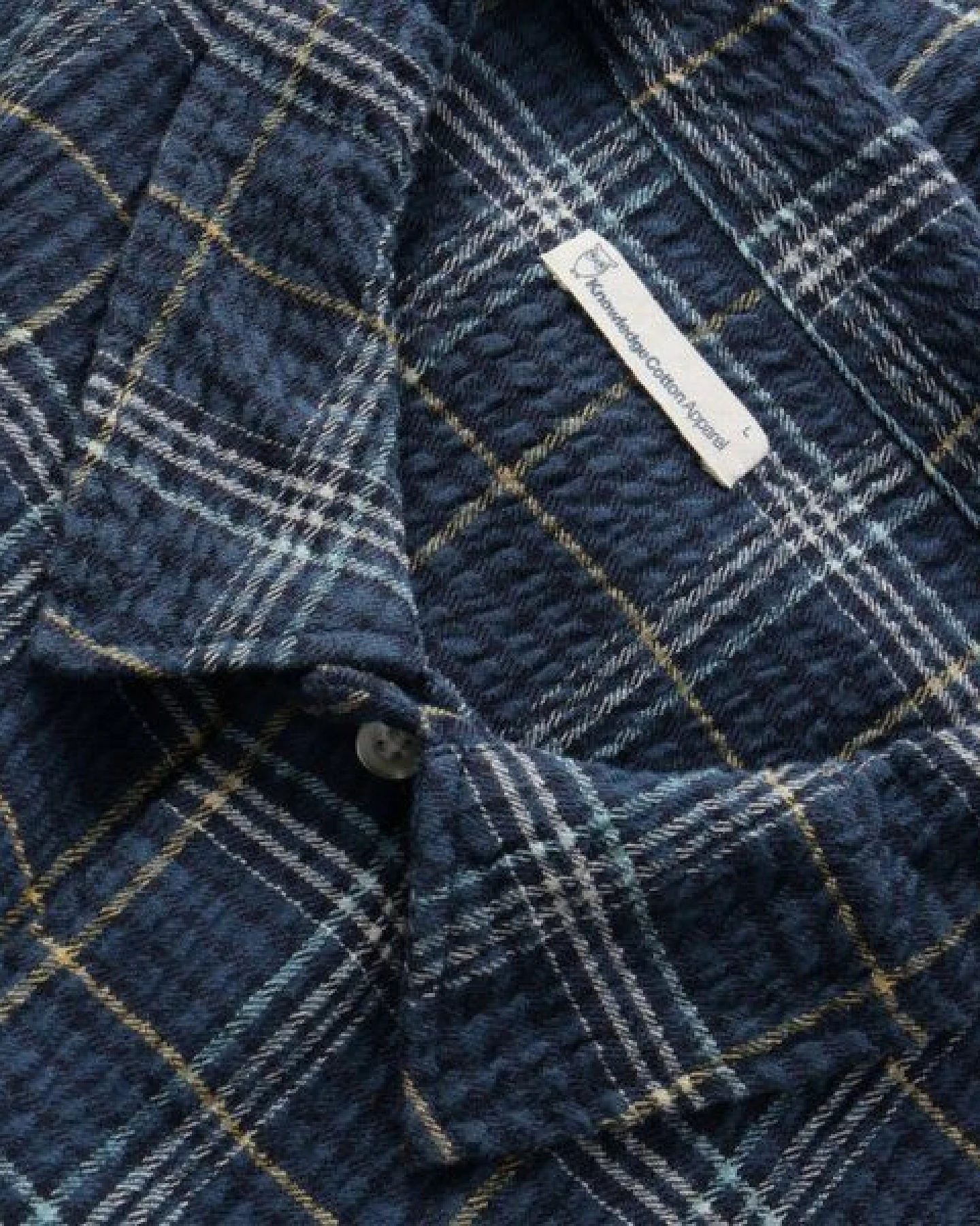 KnowledgeCotton Apparel Lockeres kurzarm Seersucker-Hemd – Ansicht 2