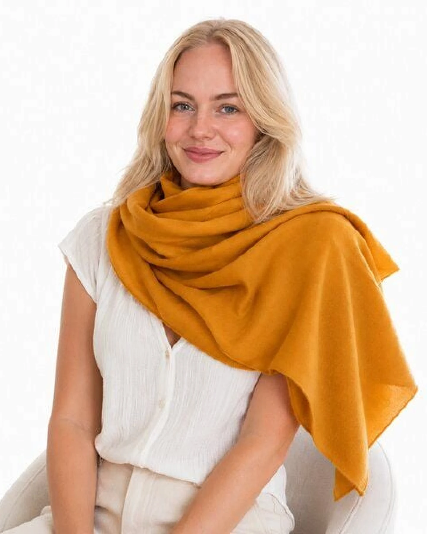 Good To Give Leichter Sommer Schal – Umschlagtuch / Stola aus Kaschmir – Fair Trade – weich & atmungsaktiv – 200 × 100 cm – Ansicht 2