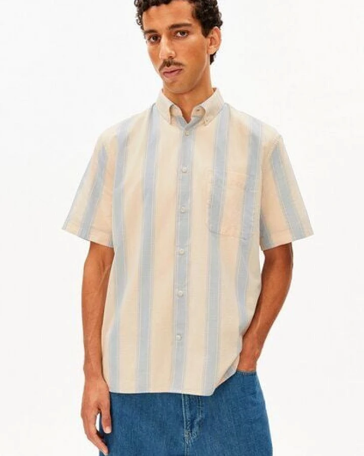ARMEDANGELS STRIPED Herren Hemd aus 100% Bio-Baumwolle