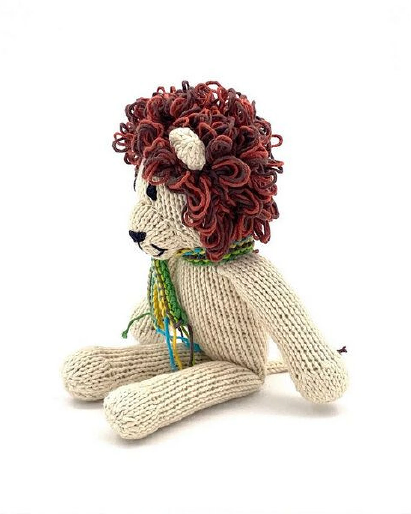 Kenana Knitters Stofftier LÖWE aus Bio-Baumwolle. Made in Africa. – Ansicht 3