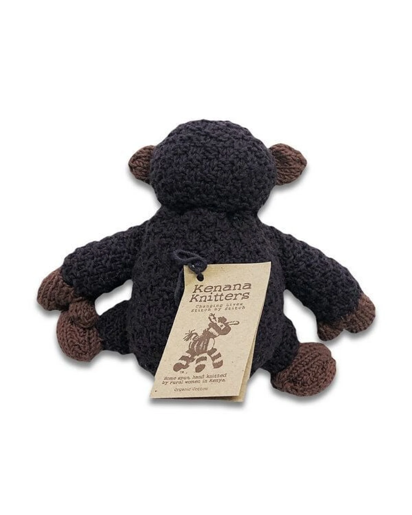Kenana Knitters Stofftier GORILLA aus Bio-Baumwolle. Made in Africa. – Ansicht 3