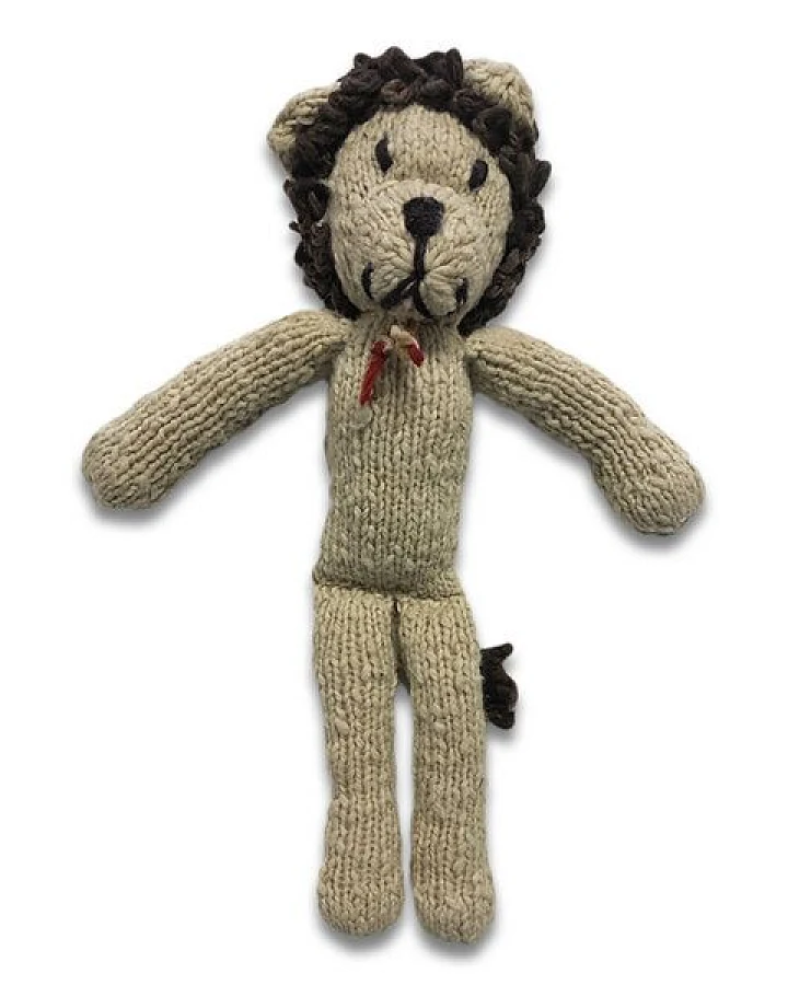 Kenana Knitters Stofftier LÖWE aus Wolle. Made in Africa.