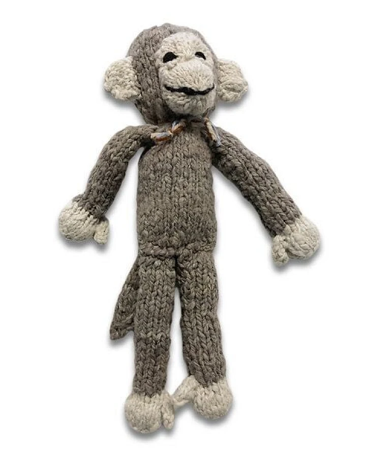 Kenana Knitters Stofftier AFFE aus Wolle. Made in Africa.