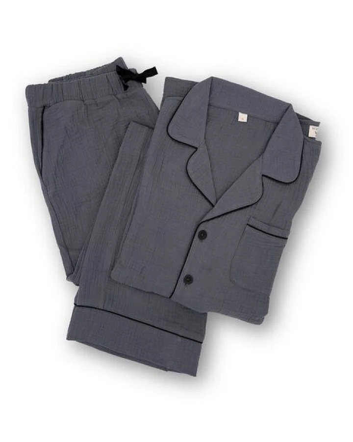 Hutch&Putch Musselin Pyjama Set 2-teilig Langarm Herren