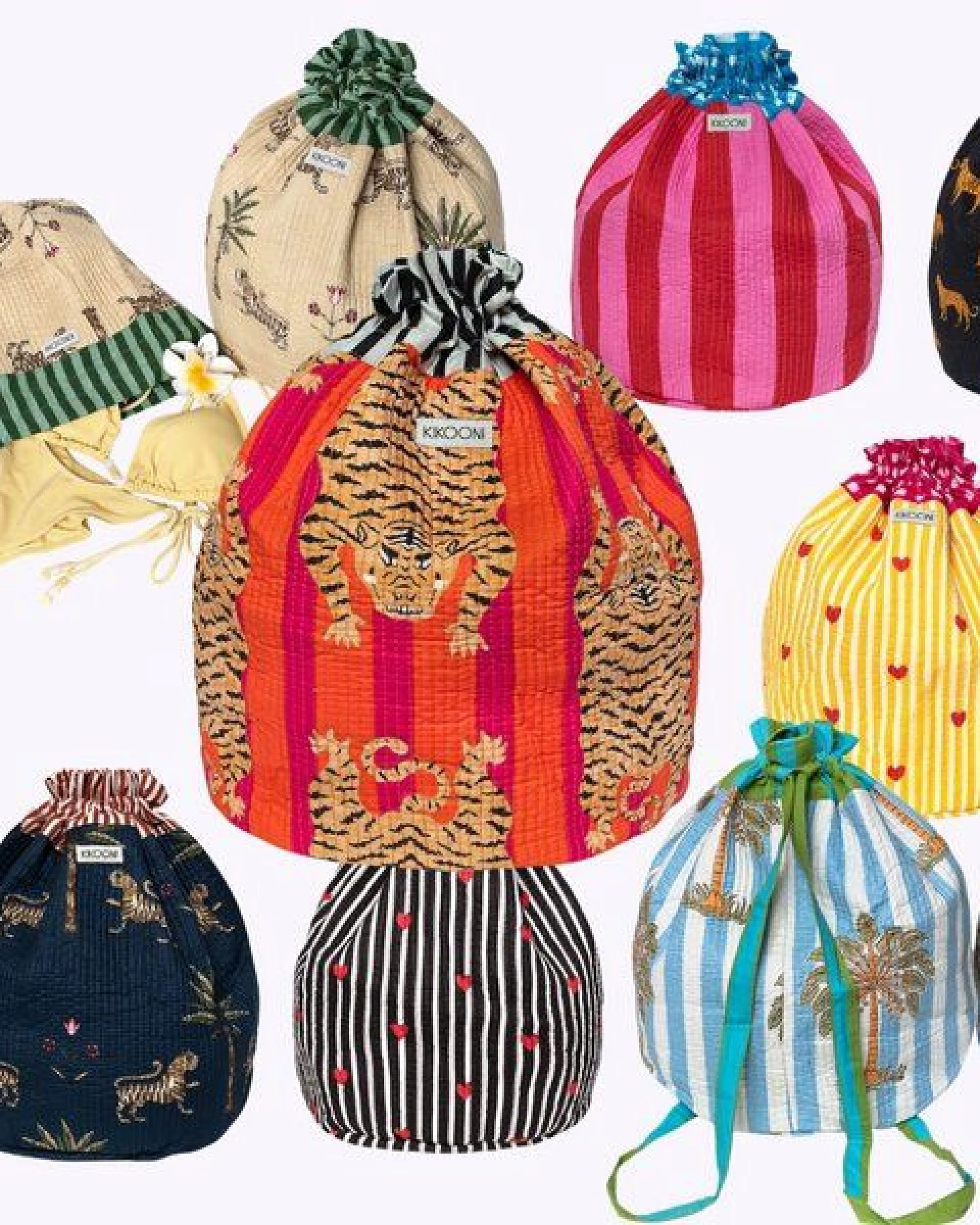 KIKOONI handgefertigter Baumwoll Beutel "FUNBAG" - BIG – Ansicht 2