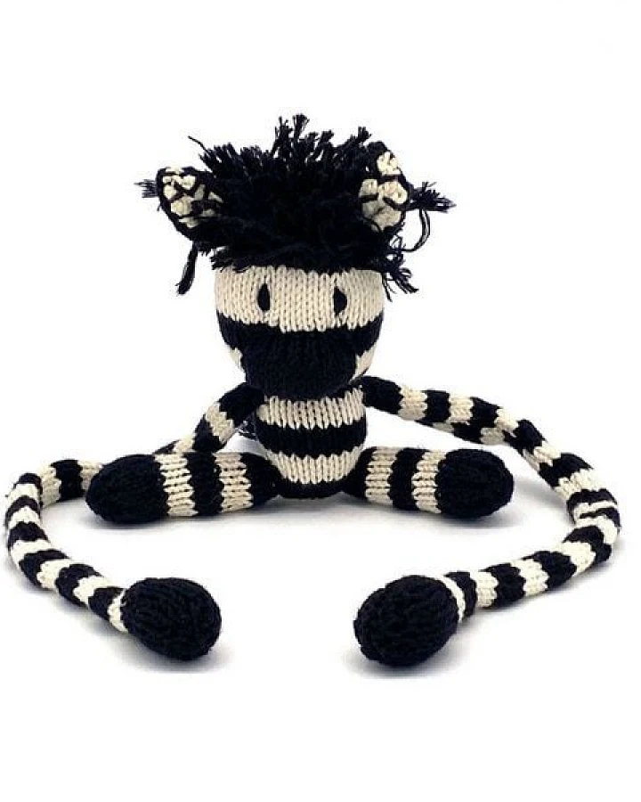 Kenana Knitters Stofftier ZEBRA (zum anbinden) aus Bio-Baumwolle. Made in Africa.