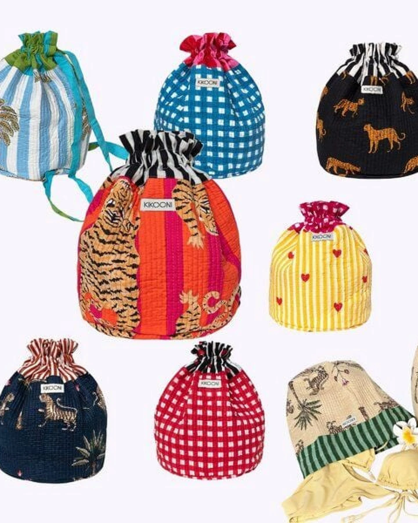 KIKOONI handgefertigter Baumwoll Beutel "FUNBAG" - small – Ansicht 2