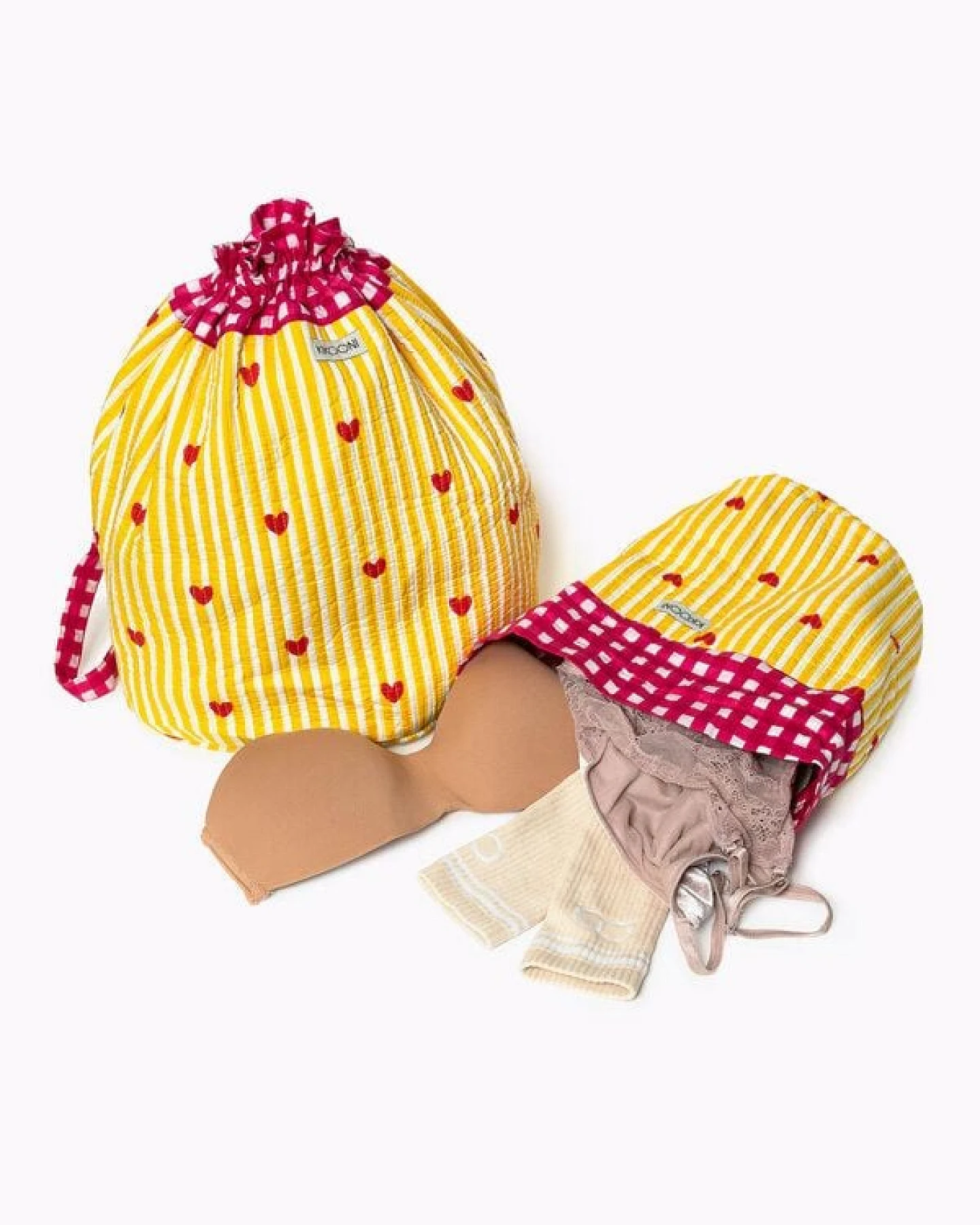 KIKOONI handgefertigter Baumwoll Beutel "FUNBAG" - small – Ansicht 3