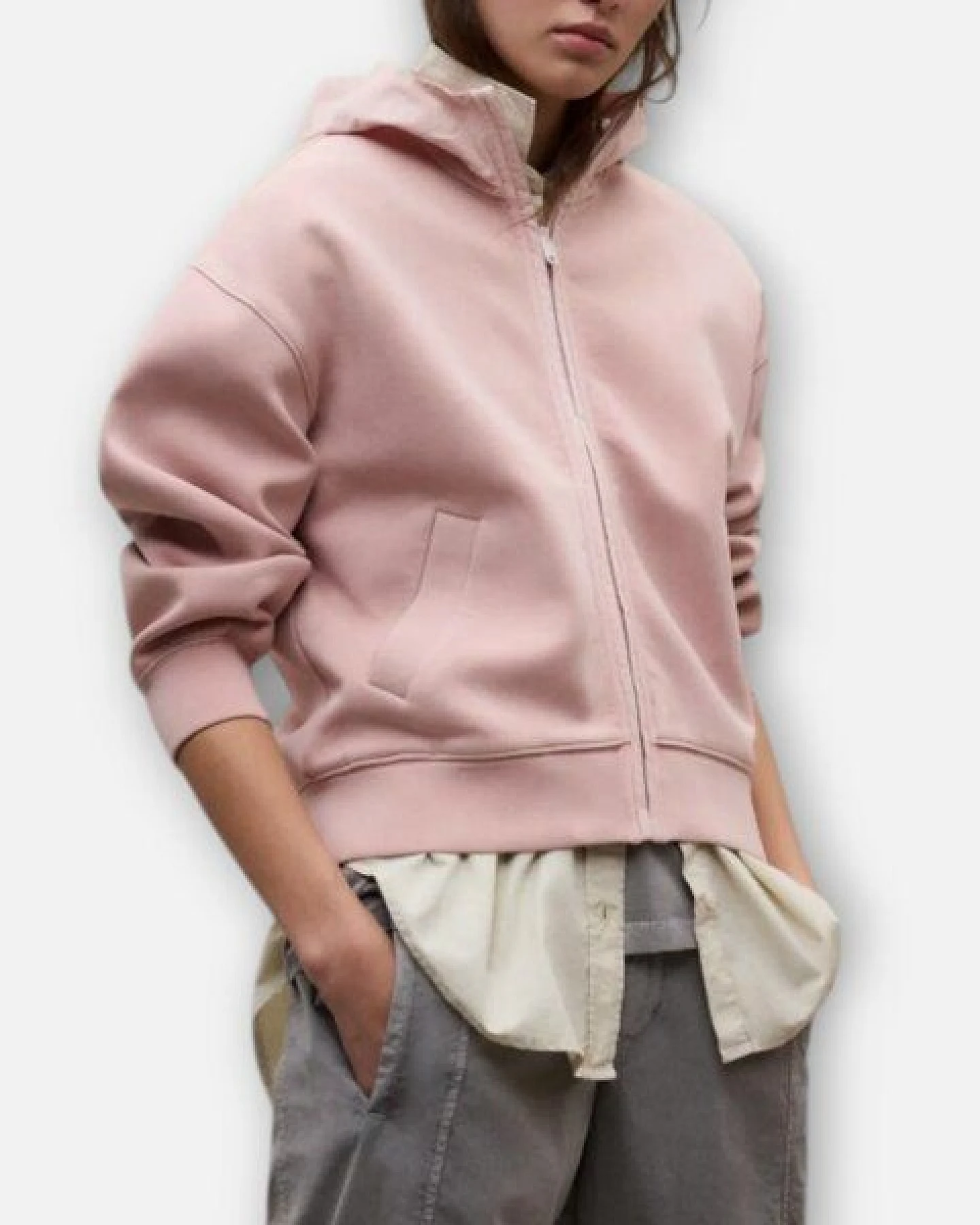 ECOALF Zip Hoodie aus 80 % Baumwolle – Ansicht 2