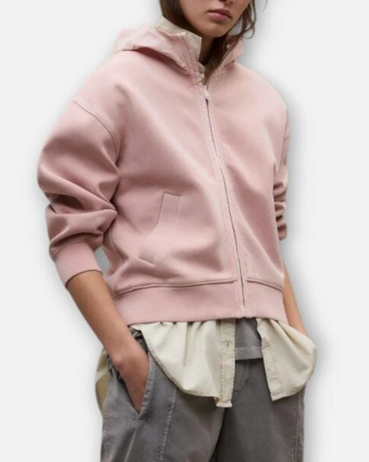ECOALF Zip Hoodie aus 80 % Baumwolle – Ansicht 2