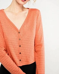 Produktseite: Blutsgeschwister Lochstrick Cardigan aus Biobaumwolle - Filigree Cardymagic