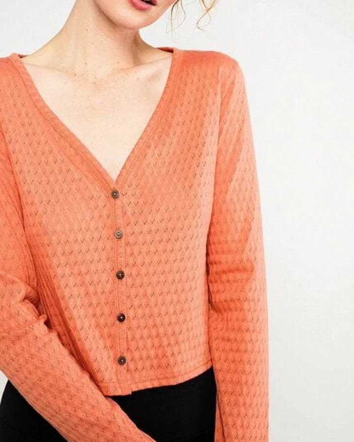 Blutsgeschwister Lochstrick Cardigan aus Biobaumwolle - Filigree Cardymagic