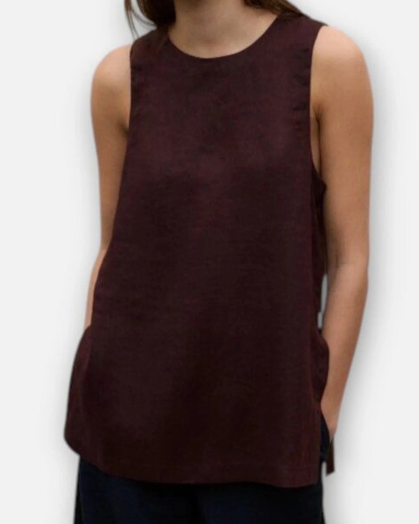 ECOALF ärmelloses Shirt / Top aus 100 % Leinen – Ansicht 3