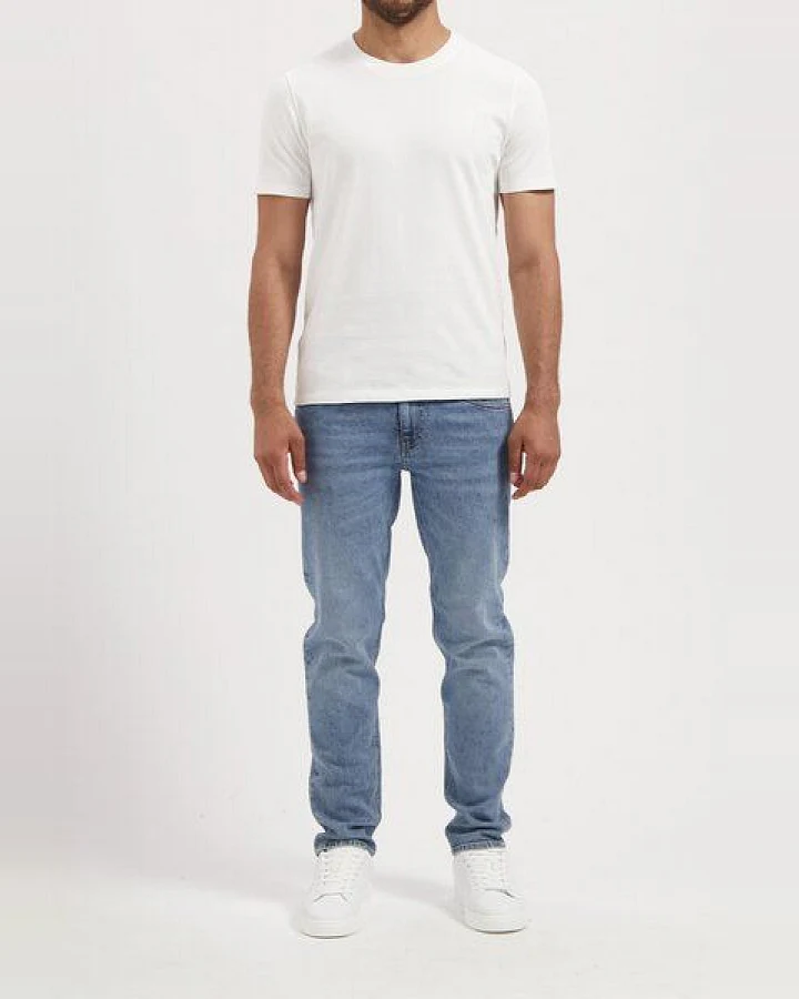 MUD Jeans Herren Jeans "Dunn Low Tapered - Steel Blue"