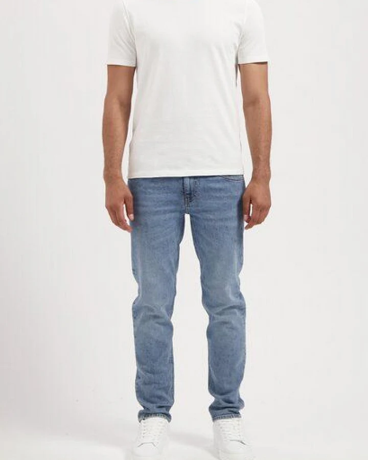 MUD Jeans Herren Jeans "Dunn Low Tapered - Steel Blue"